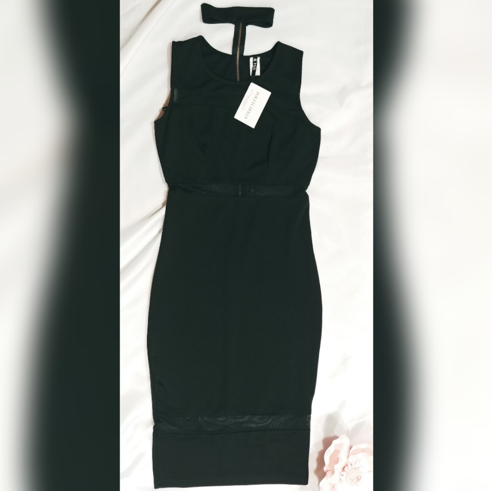 K Too Fitted Black Dress